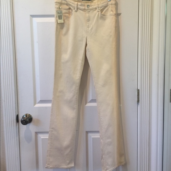 NWT Ralph Lauren Creme Skinny Straight Jeans - Picture 1 of 7